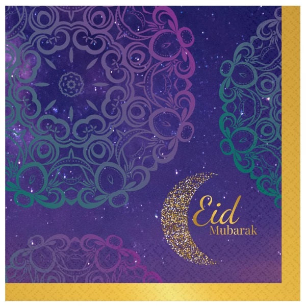Eid Mubarak Servietten (16 Stk.)