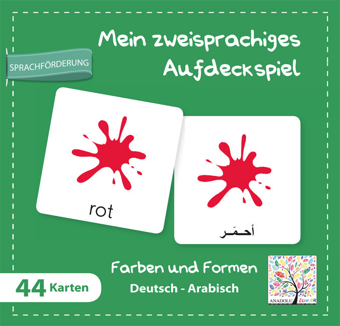 Aufdeckspiel Farben und Formen (Dt.-Arab.)