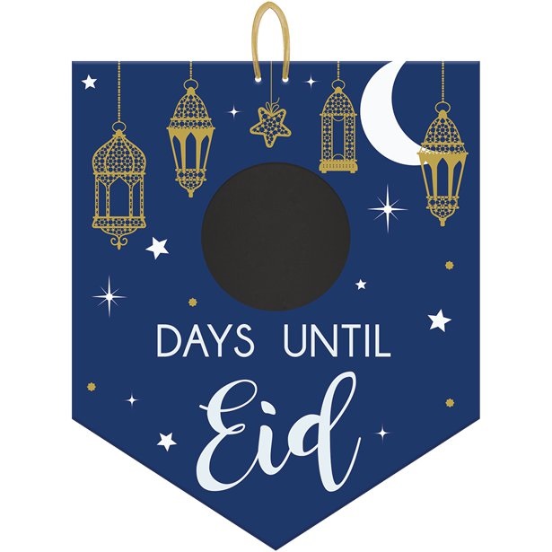 Hängeschild Eid Countdown Tafel