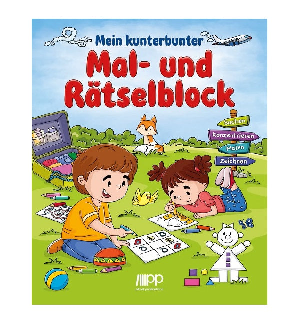 Mein kunterbunter Mal- und Rätselblock