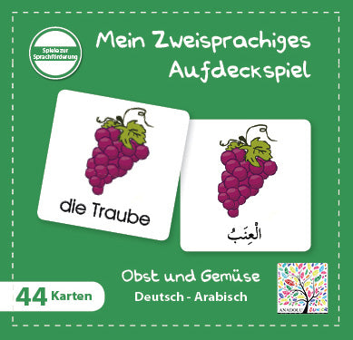 Aufdeckspiel Obst und Gemüse (Dt.-Arab.)