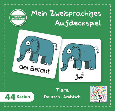 Aufdeckspiel Tiere (Dt.-Arab.)
