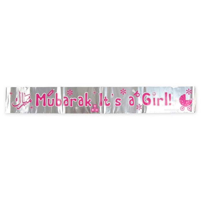 Folienbanner "Mubarak - It´s a girl"
