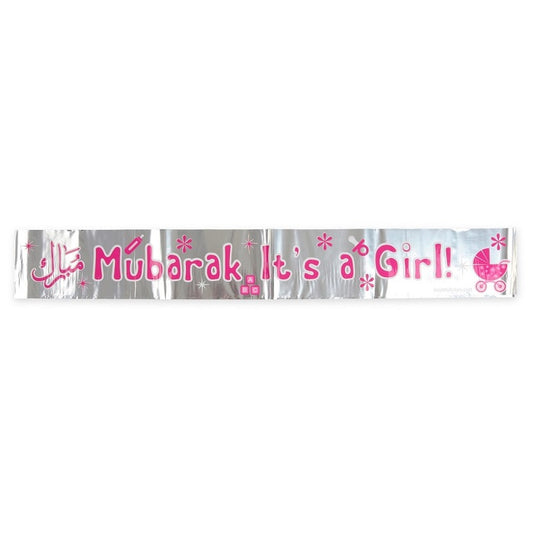 Folienbanner "Mubarak - It´s a girl"