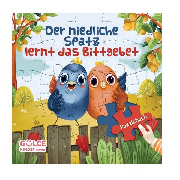 Der Niedliche Spatz Lernt Das Bittgebet