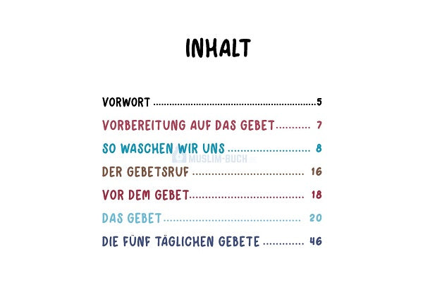 Ich lerne das Gebet und die Waschung
